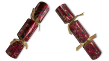 Load image into Gallery viewer, Red and Gold Mistletoe Mini Crackers | Bulk Pack of 50 units | 20cm/8 inches long
